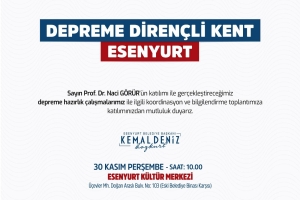 Deprem Bilinçlendirme ve Depreme Dirençli Kentler oluşturma toplantısına katılım