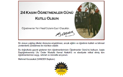 24 Kasım Öğretmenler Günü Kutlu Olsun!