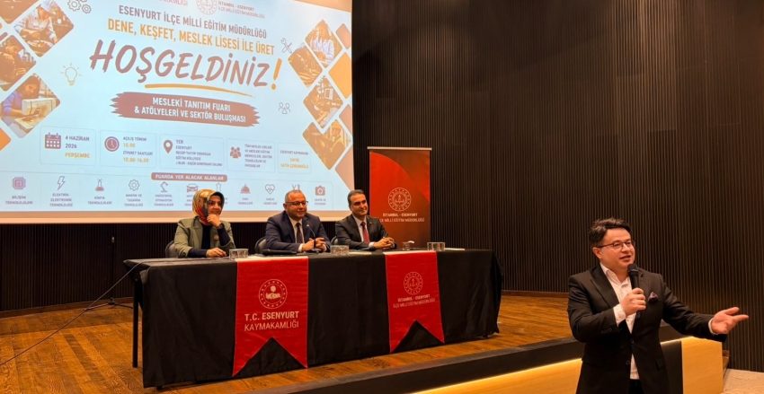 Esenyurt Kaymakamımız Sayın Fatih Çobanoğlu ve Esenyurt Belediye Başkan Yardımcısı Sayın Yeşil Aytulum Turgut ile “Mesleki Tanıtım Fuarı & Atölyeleri ve Sektör Buluşması” etkinliğinde bir araya geldik.