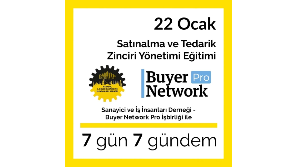 SANDER – Buyer Network Pro İşbirliği ile "Satınalma ve Tedarik Zinciri Yönetimi" Eğitimi