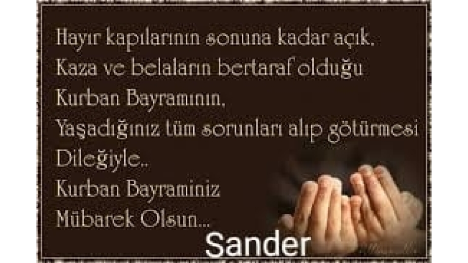 Kurban Bayramınız Kutlu Olsun